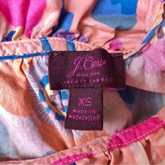 J. Crew x Liberty of London Tank Top Size XS Pink Floral Colorful Garden Fairy - Picture 6 of 6